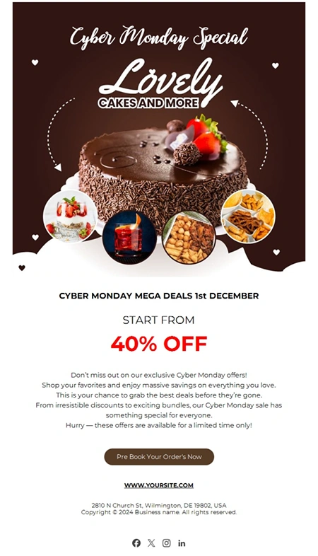 Cyber Monday email 
